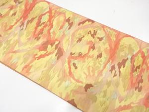 本場筑前博多　唐草模様織り出し　名古屋帯